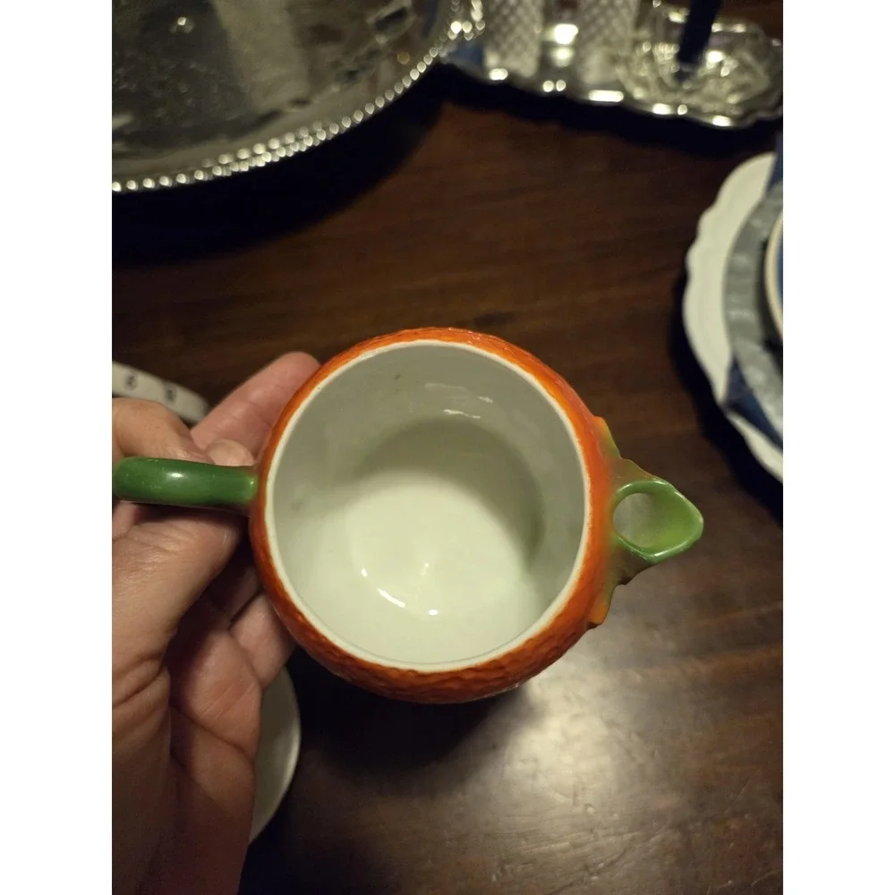 Vintage 1950 Ceramic Juicer Orange Bavaria Germany, Cottagecore, Farmhouse